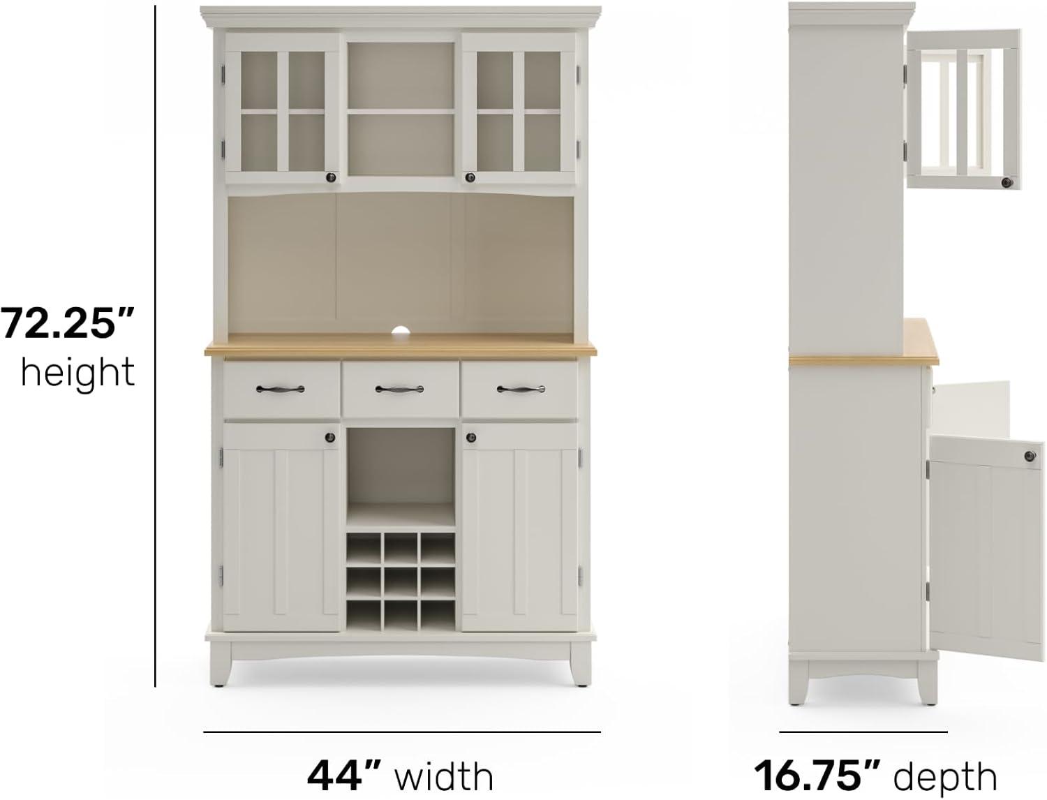 Sideboard buffet Servers Wood Top and Hutch - Home Styles