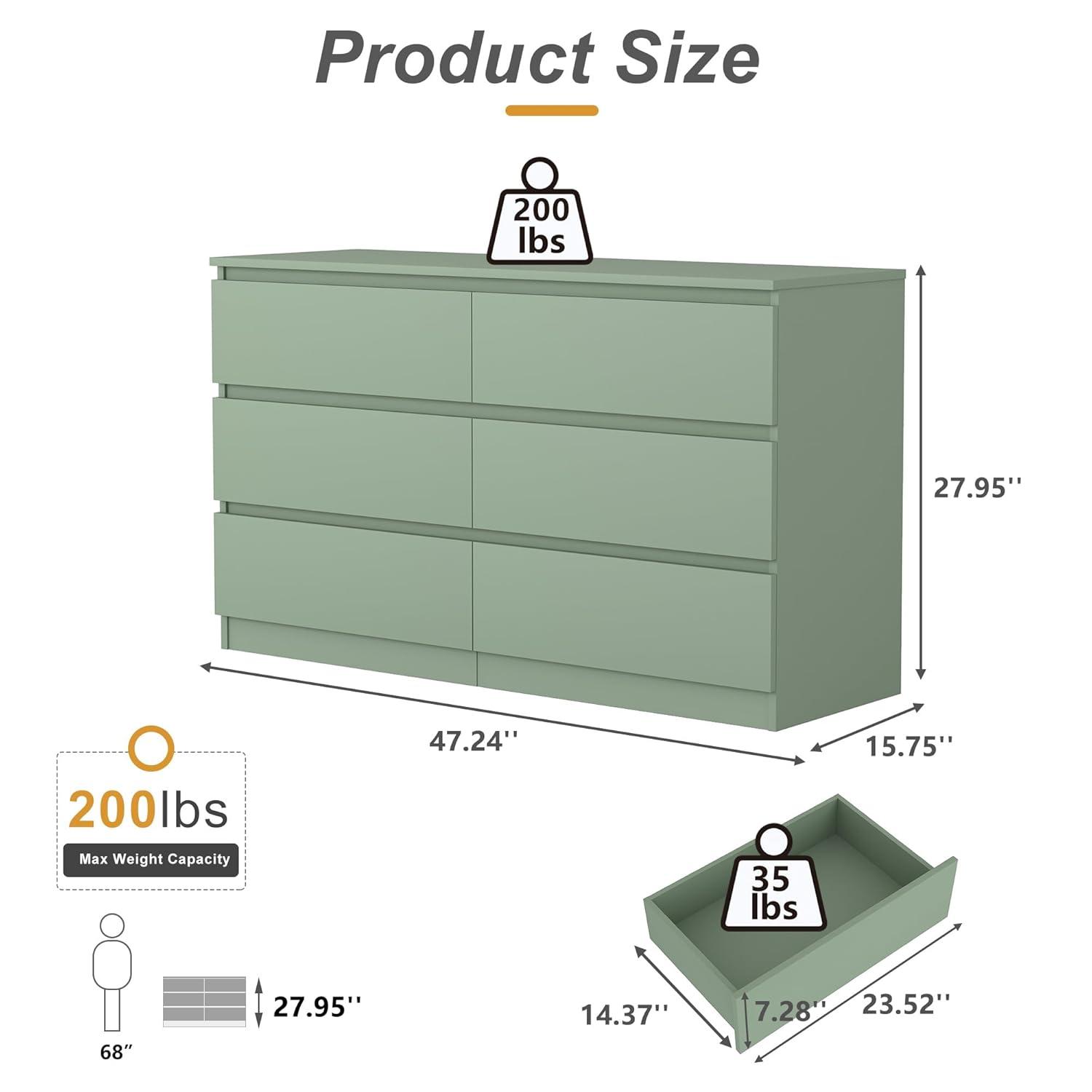 Wade Logan® Bisset 47.25'' W 6 - Drawer Dresser