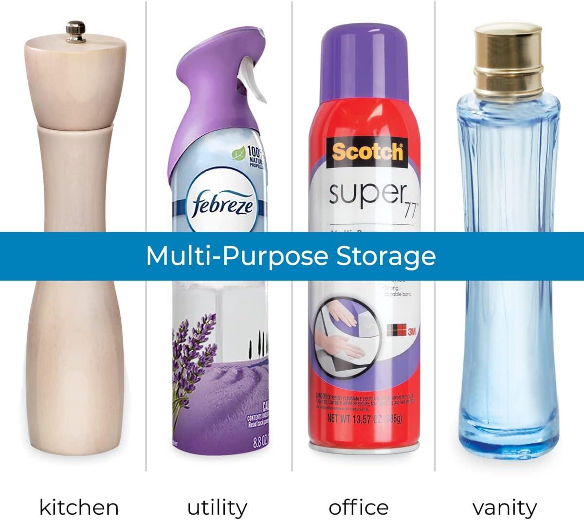 iDesign Recycled Plastic 3-Tier Stadium Spice Rack Organizer for Kitchen, Fridge, Freezer, Pantry and Cabinet Organization, The Linus Collection – 14" x 10" x 4", Clear