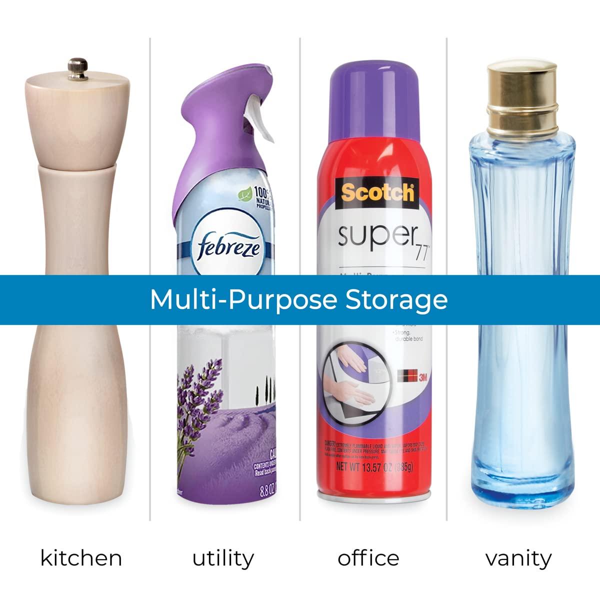 iDesign Recycled Plastic 3-Tier Stadium Spice Rack Organizer for Kitchen, Fridge, Freezer, Pantry and Cabinet Organization, The Linus Collection – 14" x 10" x 4", Clear