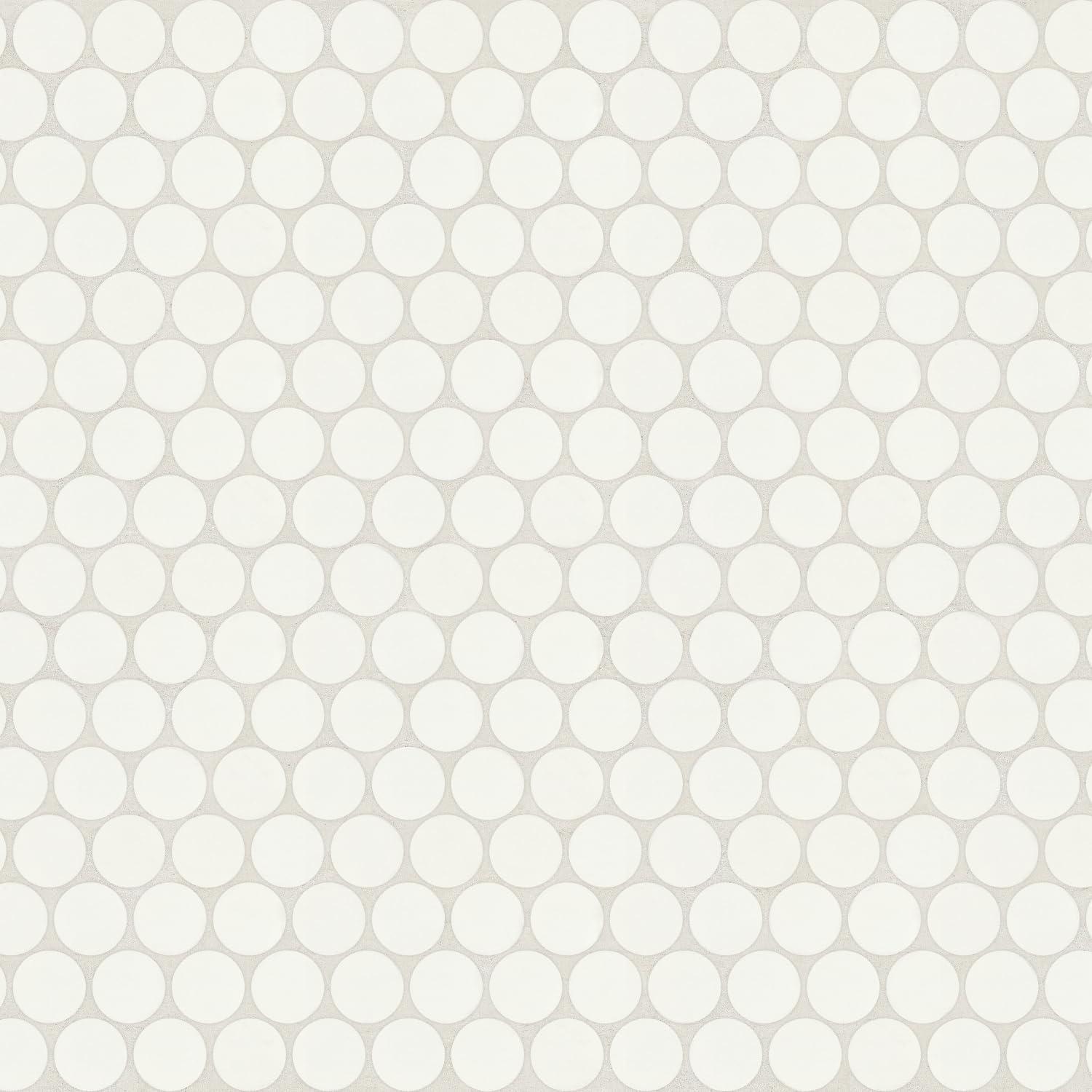 Marin 3/4" x 3/4" Penny Round Matte Porcelain Mosaic Tile