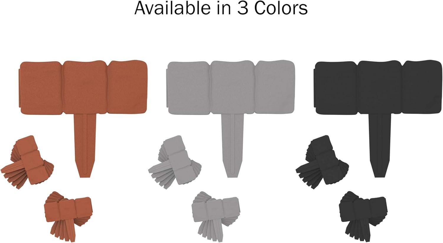 Pure Garden 50-LG5095 Garden Edging Stone-Look Border, Terracotta