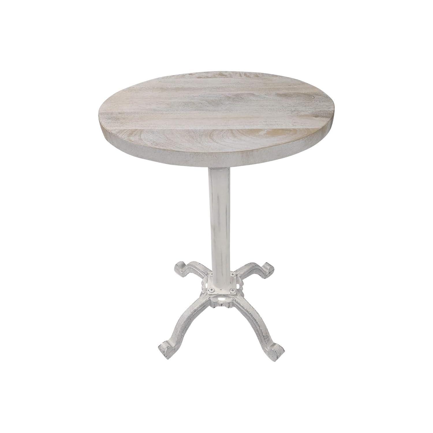 Carolina Living Colton Adjustable Vintage Table Natural Driftwood/Aged Iron: Mango Wood, Iron Frame, 30 Day Warranty
