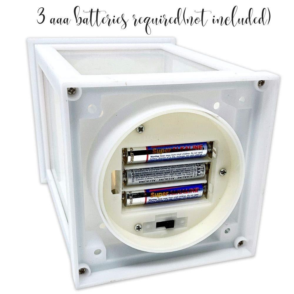 Decorative White Lanterns - Set of 4 - 4 Hour Timer - Remote – 9 3/8"H White LED Lanterns with Flameless Pillar Candles Included - Indoor/Outdoor Lantern Set- Hanging or Sitting Decoration - 9634-4W