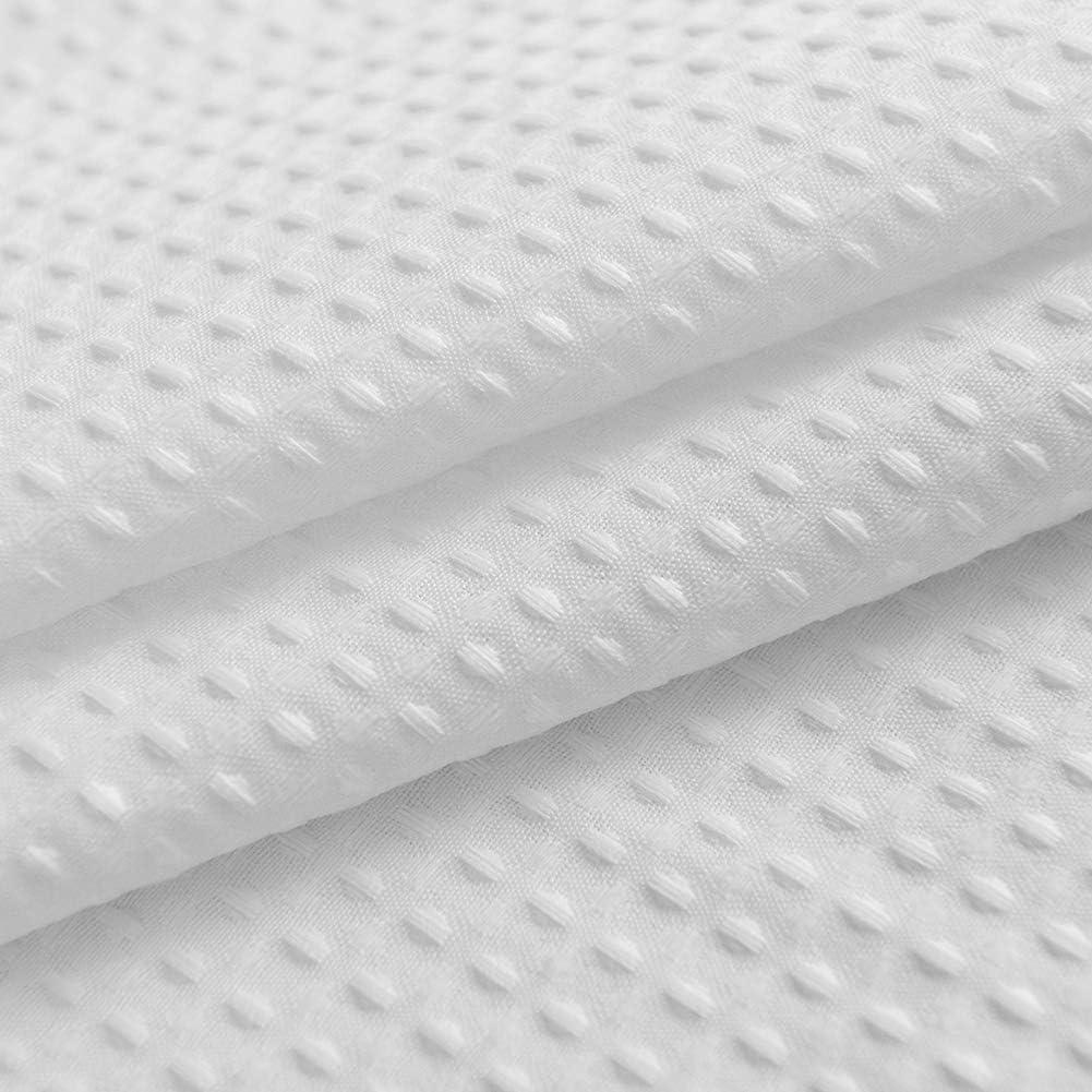 Extra Wide Fabric Shower Curtain 108 X 72 Inch, Waffle Weave, Hotel Luxury Spa, Wat[1151]