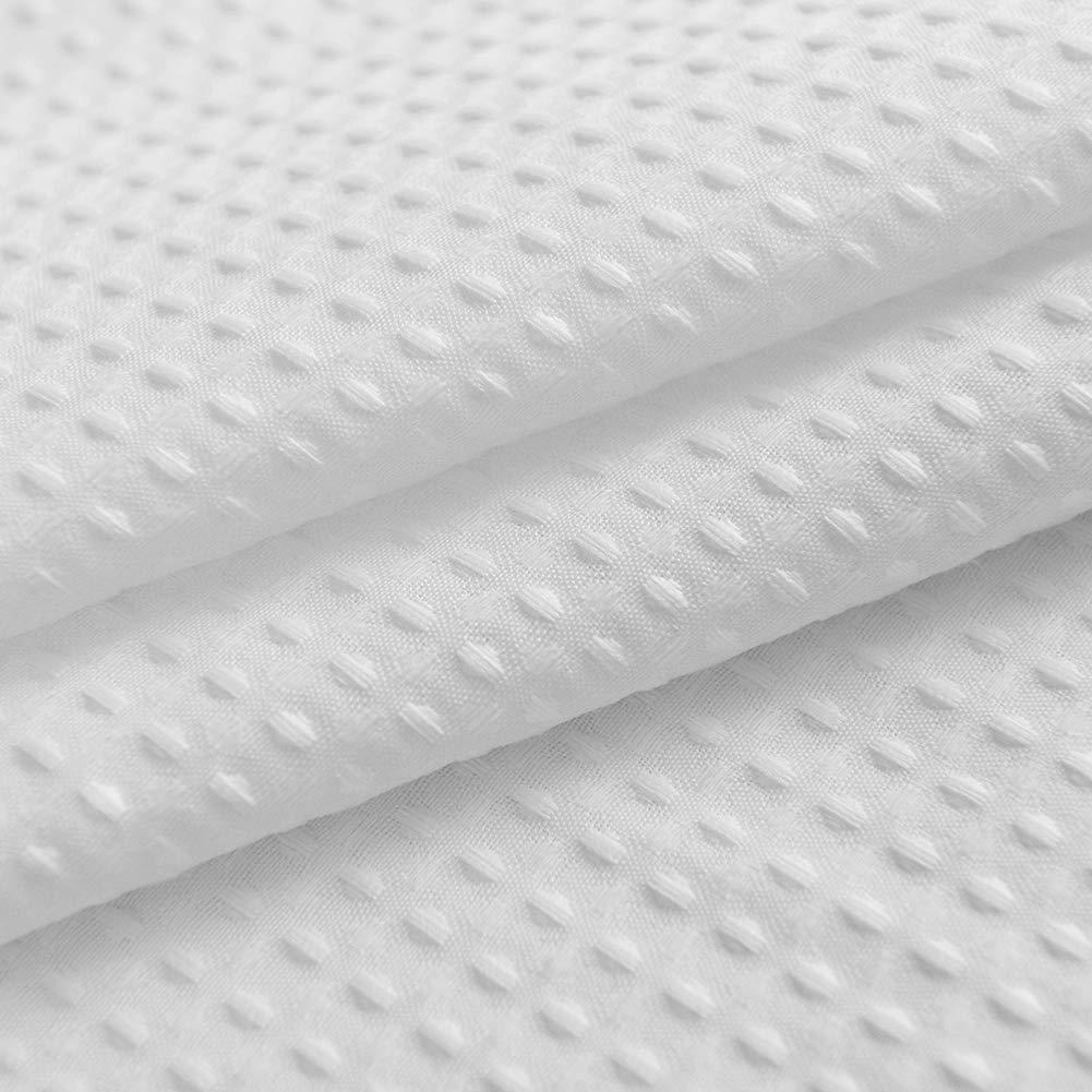 Extra Wide Fabric Shower Curtain 108 X 72 Inch, Waffle Weave, Hotel Luxury Spa, Wat[1151]