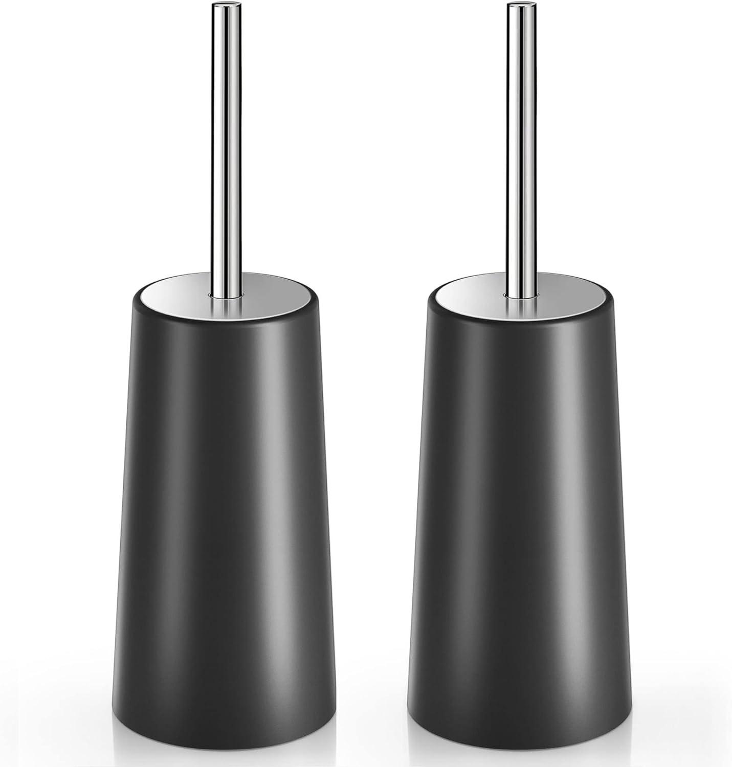 Black Stainless Steel Toilet Brush and Holder Set