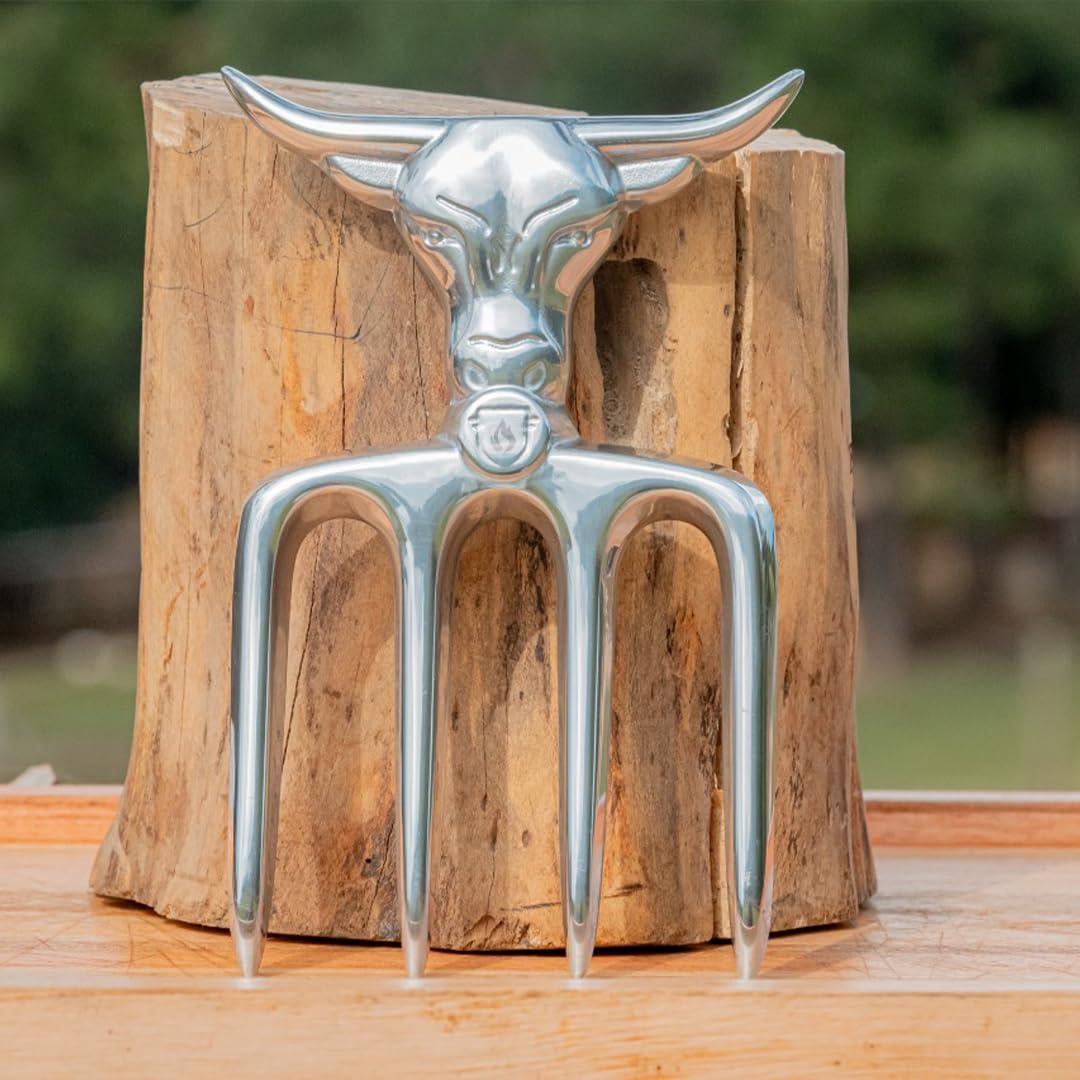 Brazilian Flame Meat Shredder Claw - Bull, 4 Long Teeth Fork