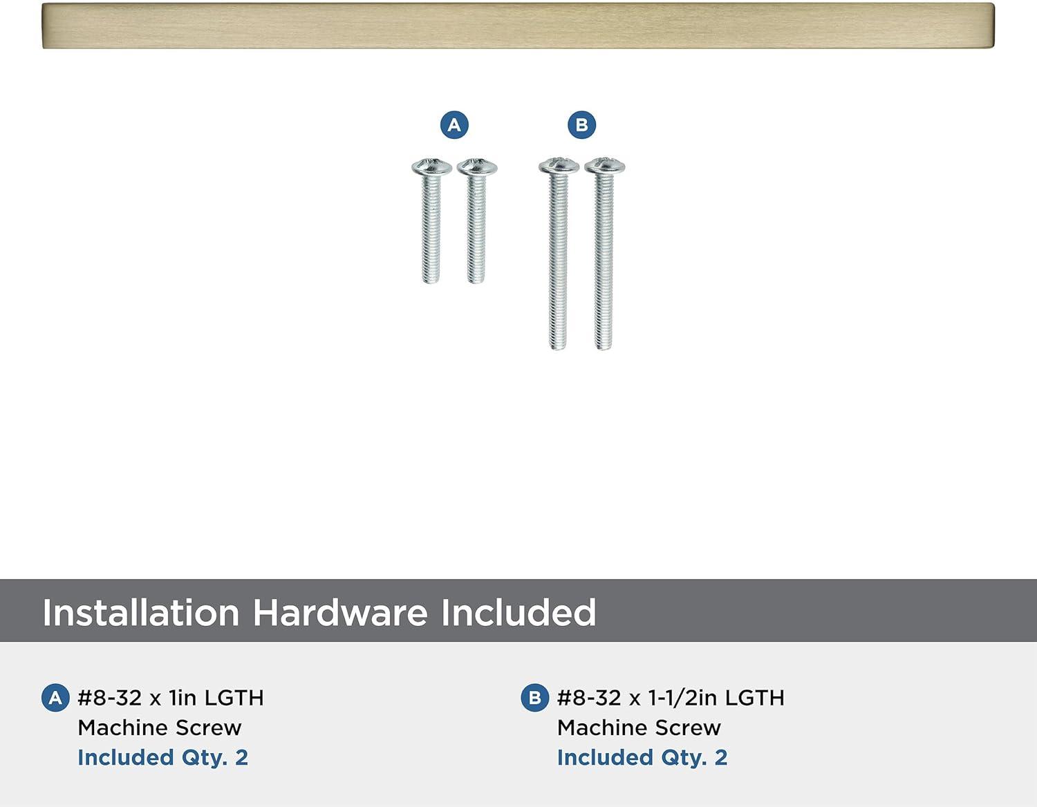 Monument 7-9/16 inch (192mm) Center-to-Center Polished Nickel Cabinet Pull