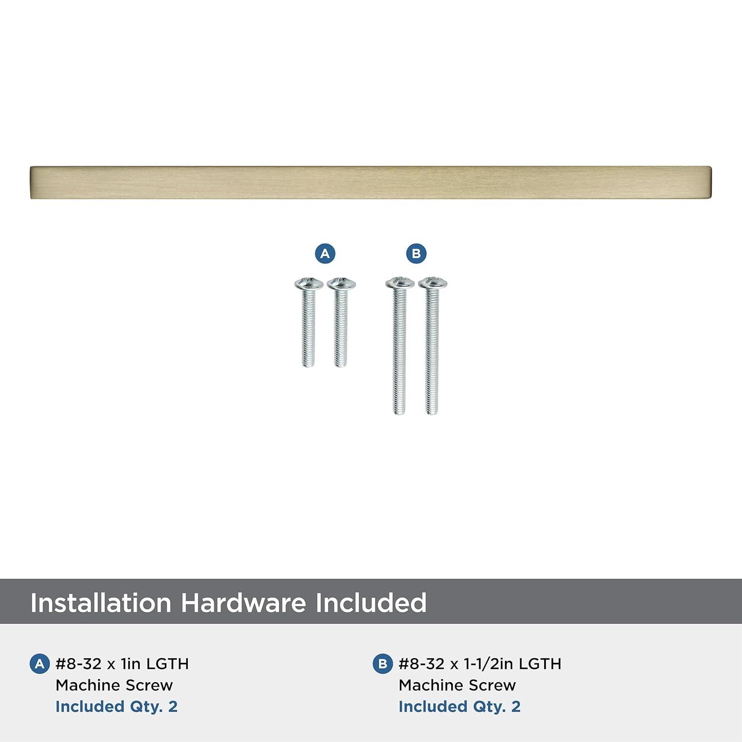 Monument 7-9/16 inch (192mm) Center-to-Center Polished Nickel Cabinet Pull