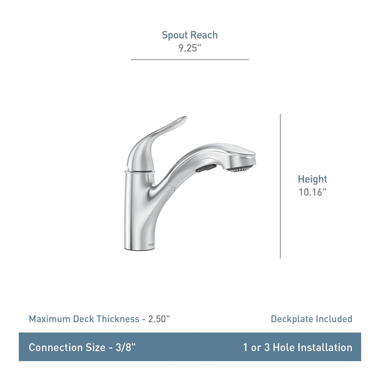 Moen Brecklyn Single-Handle Pull-Out Sprayer Kitchen Faucet with Power Clean Technology