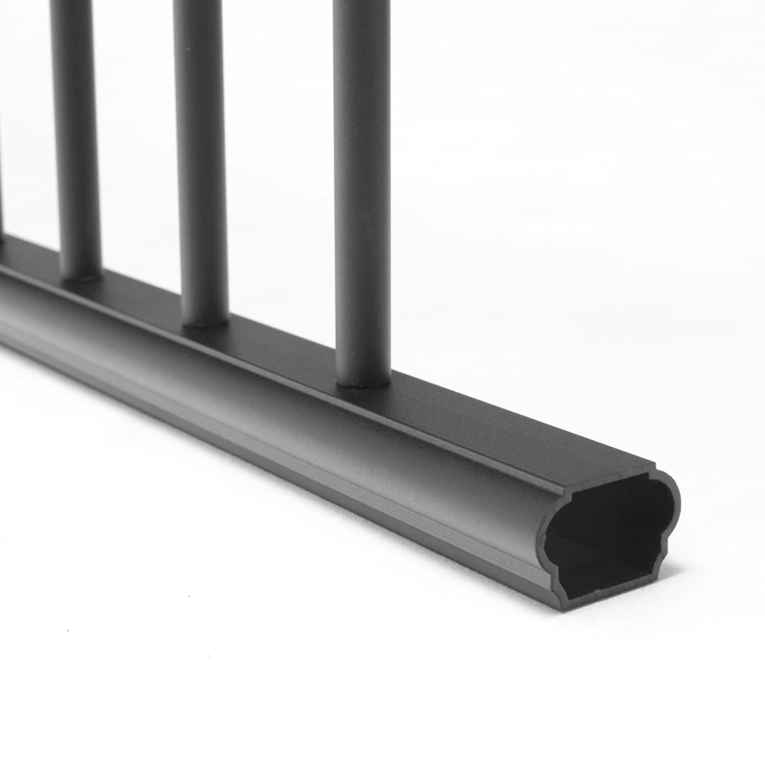 Deckorators Aluminum Classic 6 ft. x 36 in. Textured Black Line Rail Kit