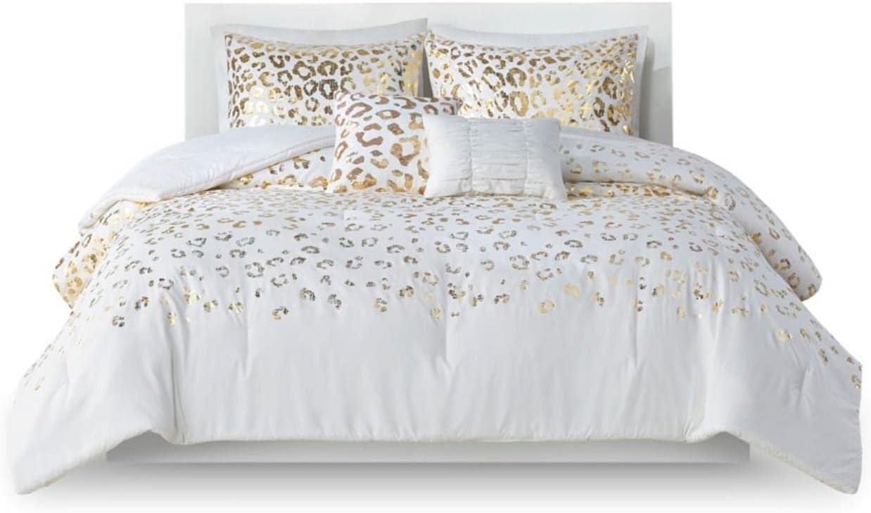 Lillie Metallic Animal Print Comforter Set