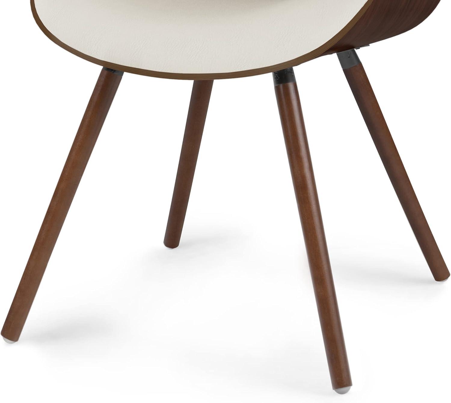 Simpli Home Malden Upholstered Dining Chair with Ergonomic Solid Wood Frame and Mid-Century Modern Style