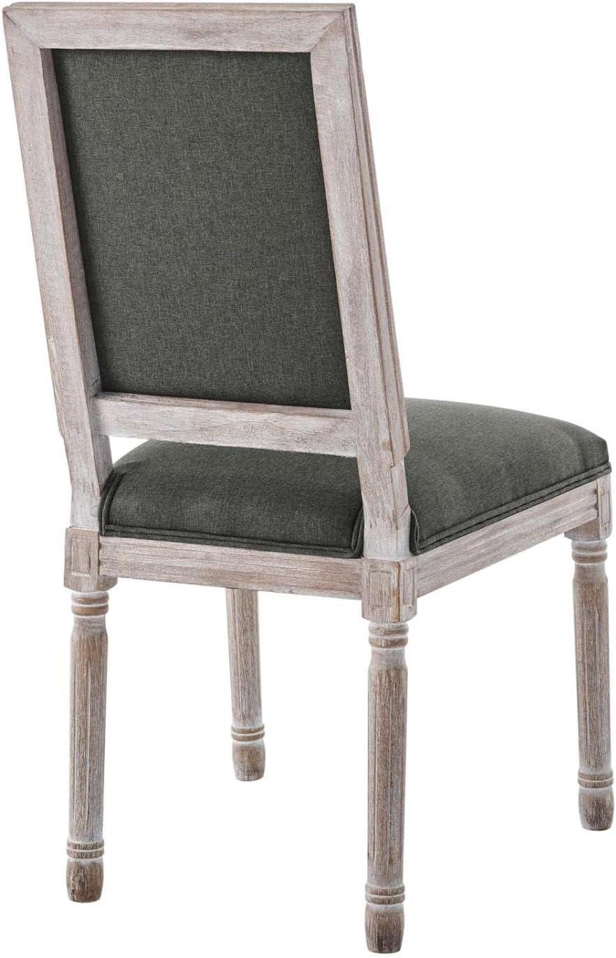 Modway Court French Vintage Upholstered Fabric Dining Side Chair