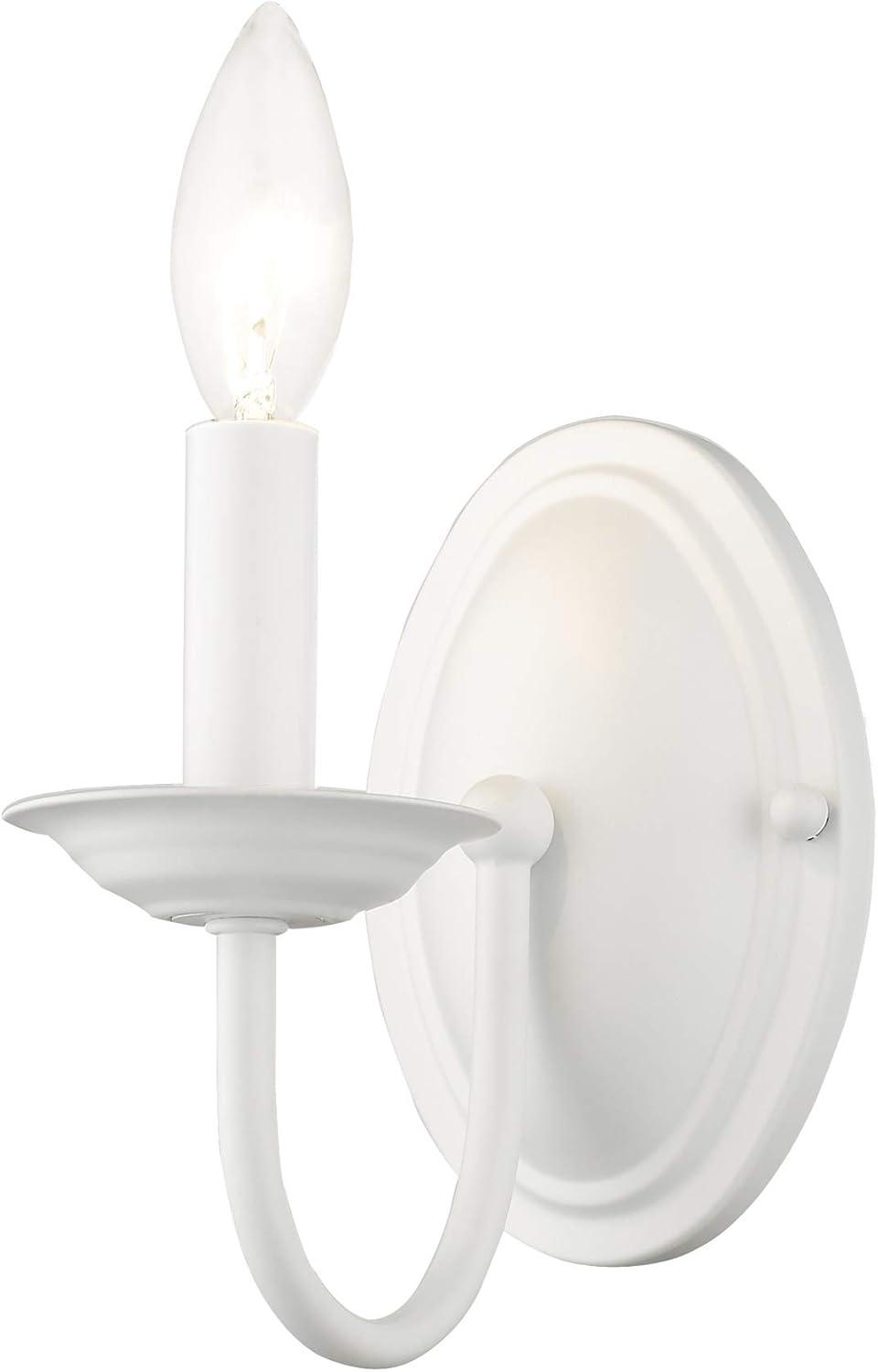 Elegant Williamsburg White Jelly Jar Dimmable Wall Sconce