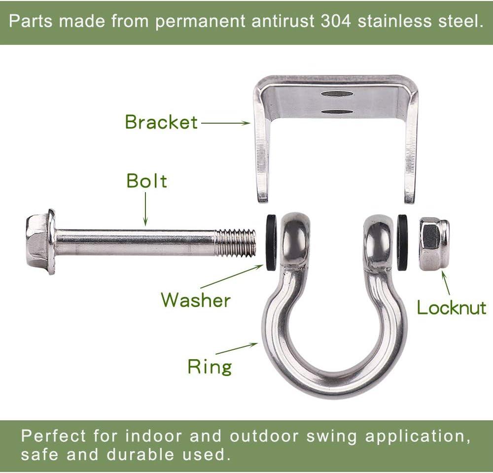 Heavy Duty Stainless Steel 180° Swing Hangers Set