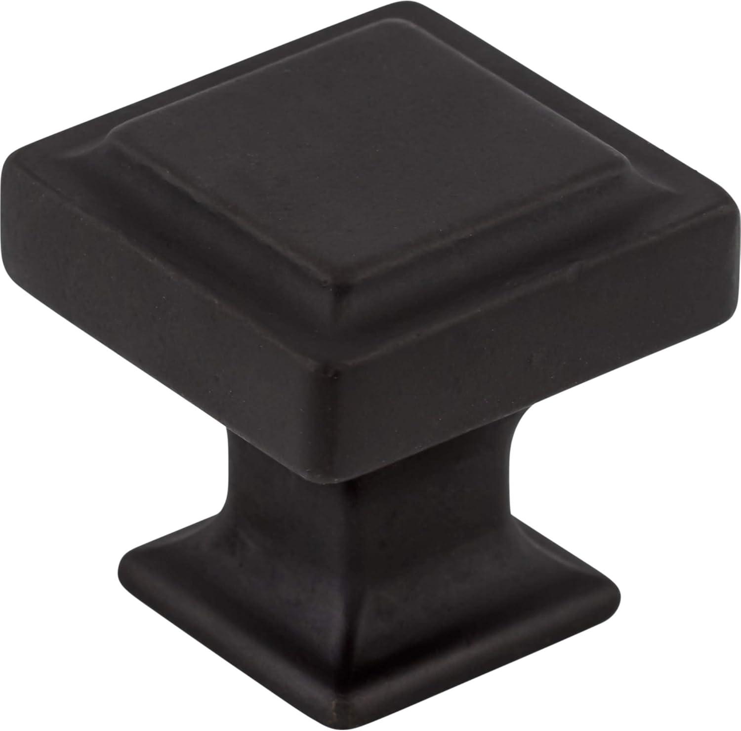 Honey Bronze Square Transitional Cabinet Knob with Mounting Hardware