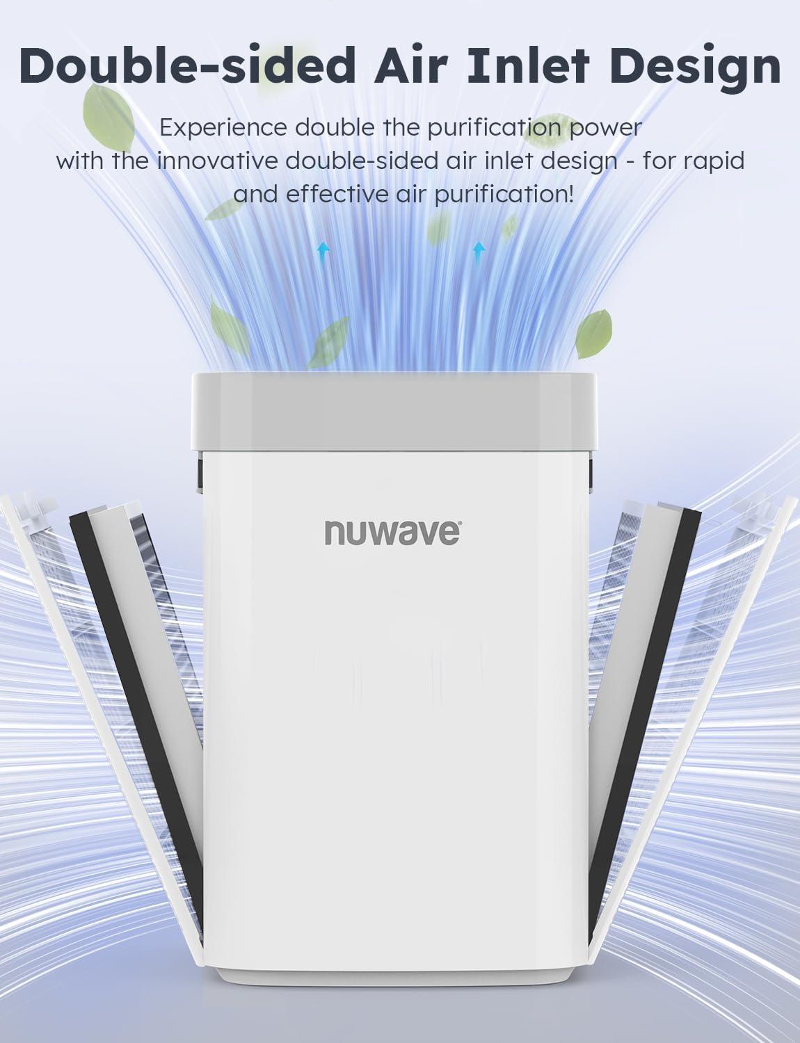 NuWave White and Gray HEPA Air Purifier for Large Rooms