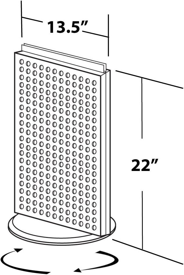 Revolving 16"W x 20.25"H Pegboard Counter Display