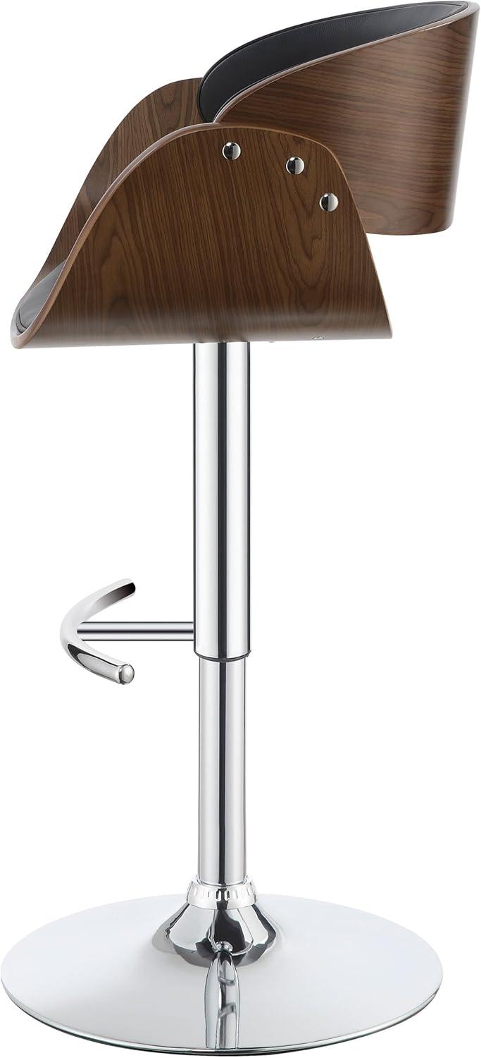 Dana Adjustable Bar Stool Black and Chrome