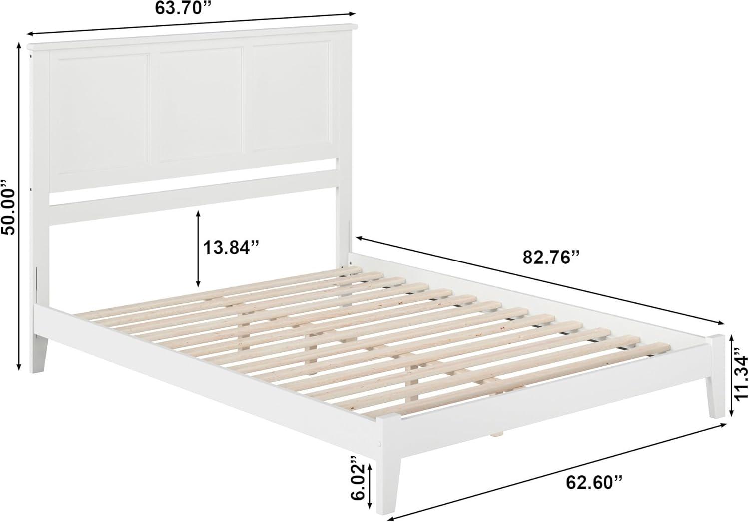 AFI Furnishings Madison Low Profile Platform Bed Q WH