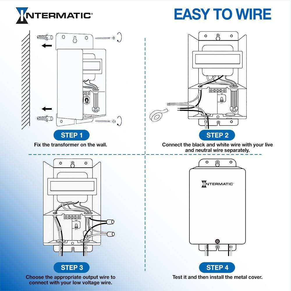 Intermatic Transformer,1 Phase,300VA,12V Out PX300