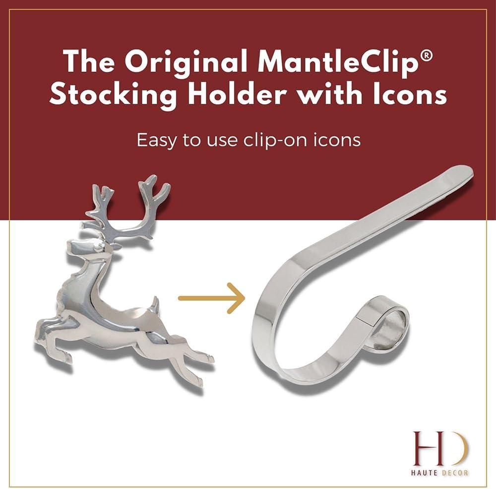 Haute Decor Original MantleClip 4 Piece Stocking Holder