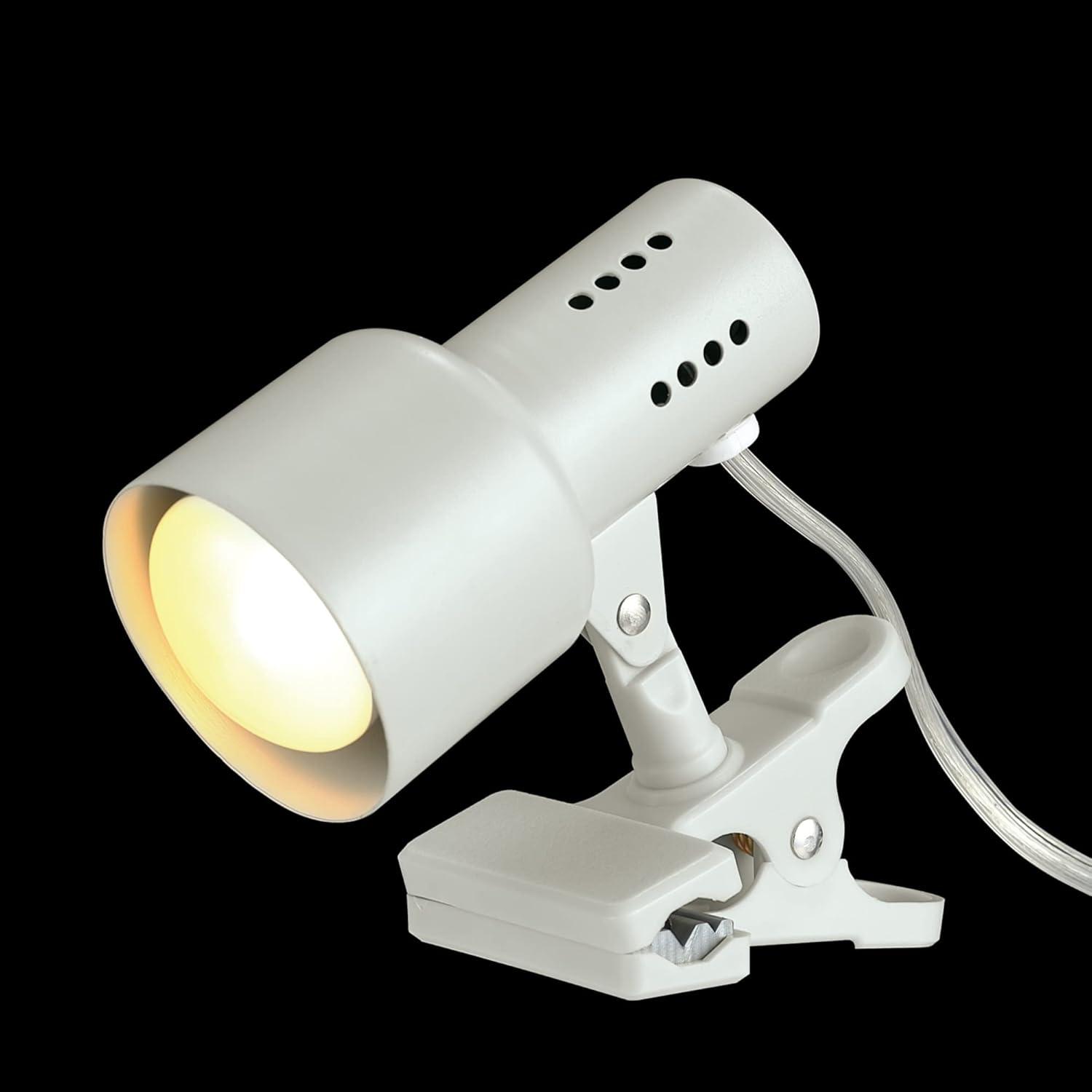 GLOBE Electric 62000010 32" Multi-Joint Desk Lamp with Metal Clamp, Matte Brass, White Accents, On/Off Rotary Switch on Shade, Partially Adjustable Swing Arm, Home Décor, Office Accessory