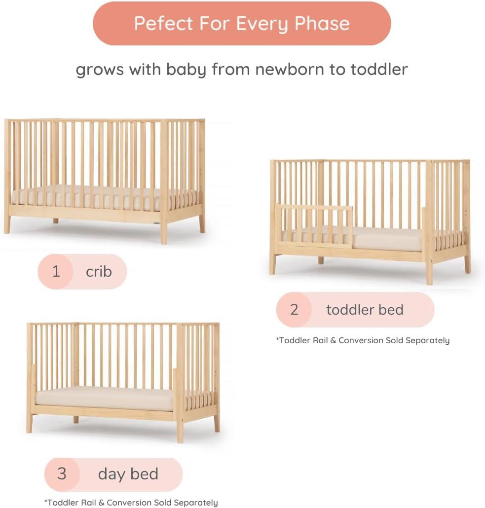 Lala Greenguard Gold Certified 3 -in-1 Convertible Crib