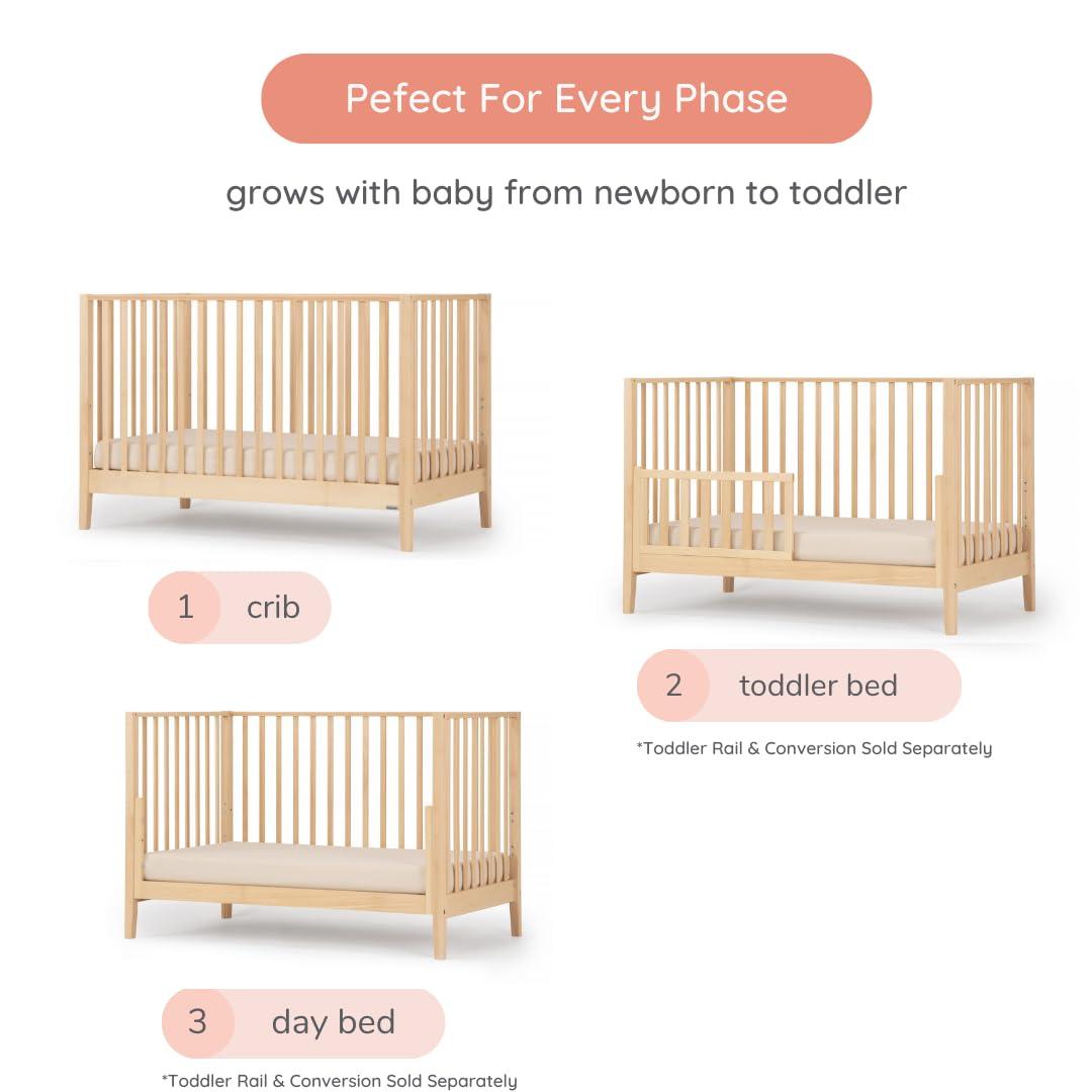Lala Greenguard Gold Certified 3 -in-1 Convertible Crib