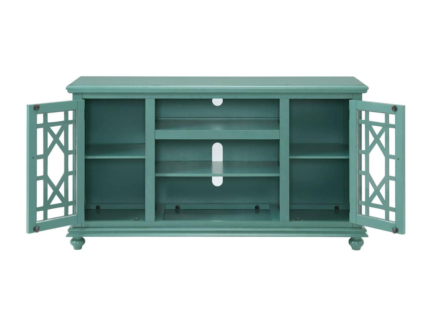 Martin Svensson Home Elegant 2 Door Antique Teal 63" TV Stand