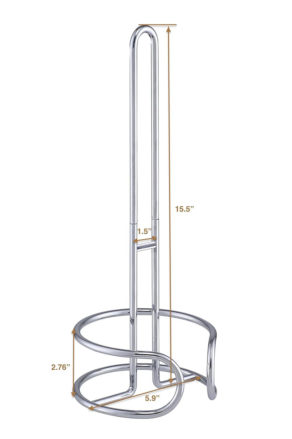 SunnyPoint Heavy Wire Gauge Spare Bathroom Toilet Tissue Paper Roll Holder Storage Stand WF-LY-WC-01BLK