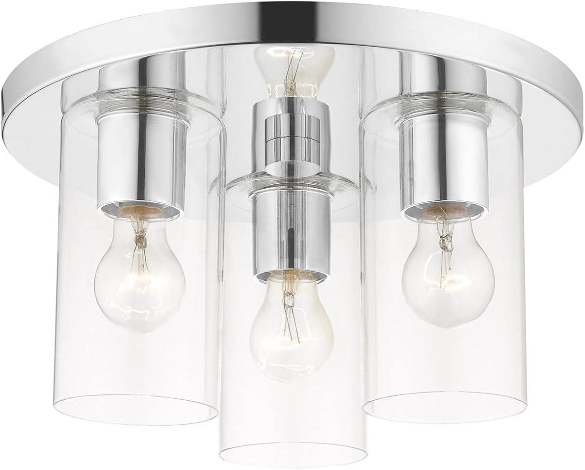 Livex Lighting Zurich 3 - Light Flush Mount in  Polished Chrome