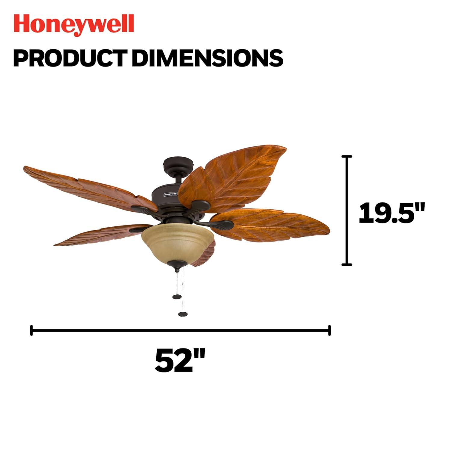 Honeywell 52" Royal Palm Tropical 5 Blade Ceiling Fan