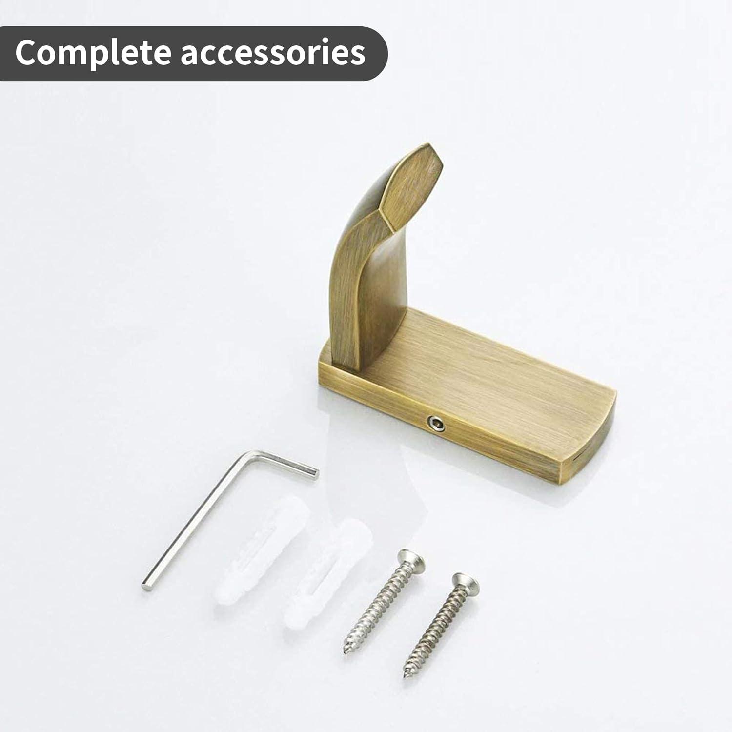 Vintage Brass Robe Hooks Pack 4 Clothes Towel Hook Home Hangers Bathroom Accessories KJFG02GT