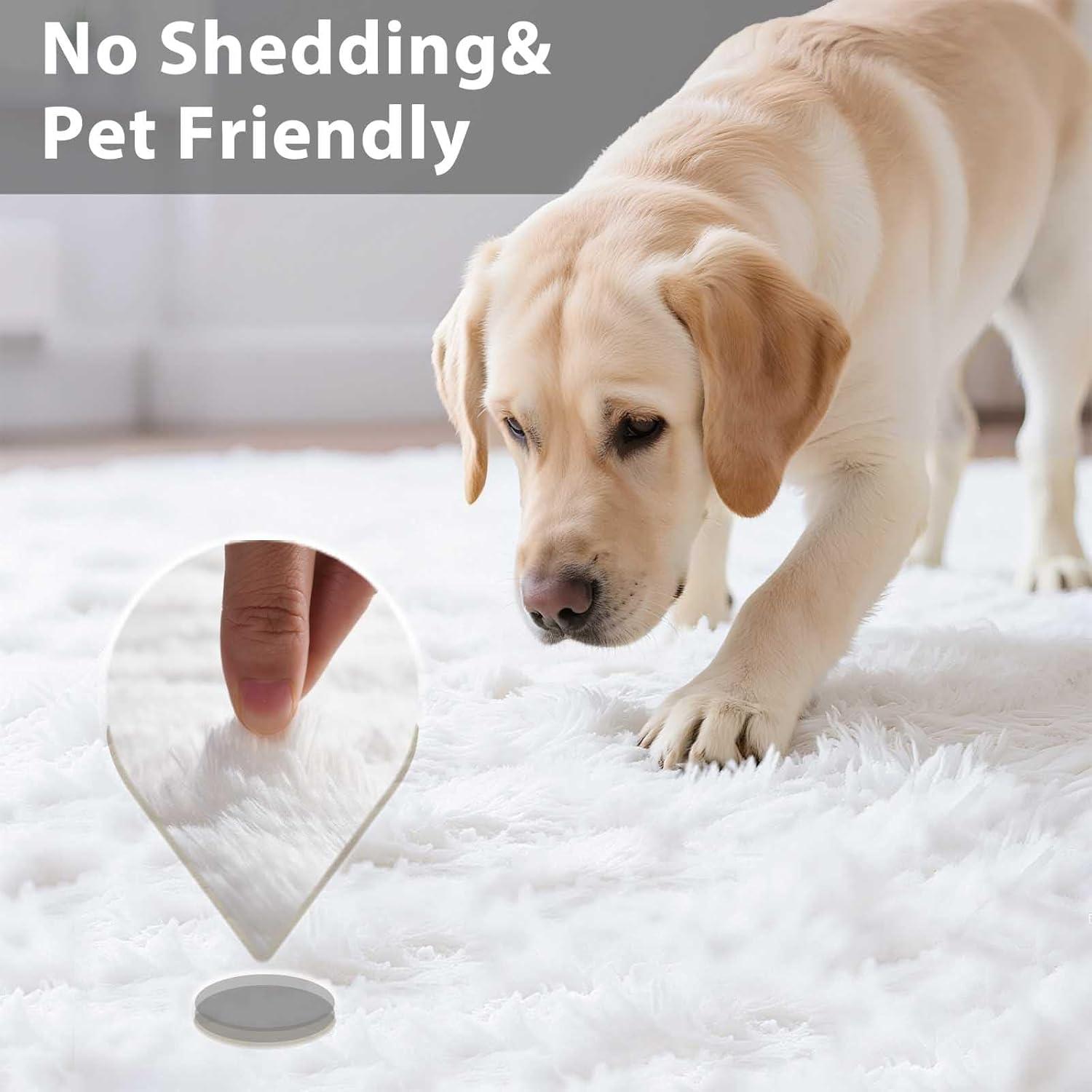 Noahas Fluffy Shaggy Rugs, 5x8 Feet Purple Plush Rugs for Girls Bedroom, Soft Kids Room Carpets, Large Bedside Rug, Upgrade Non-Slip Rugs for Children Nursery Dorm Home Decor, Purple