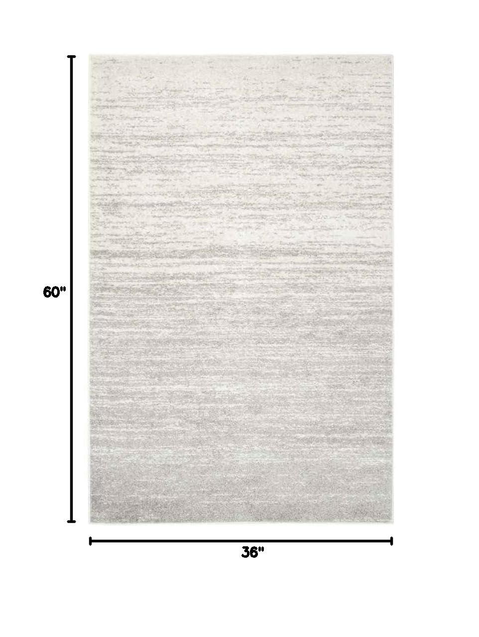 Adirondack ADR113 Machine Made Indoor Accent Rug - Ivory/Silver - 3'x5' - Safavieh