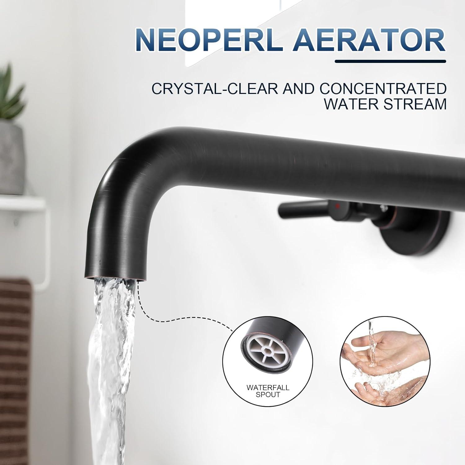 Aleasha AL-4E26RB Wall Mounted Optional Bathroom Faucet