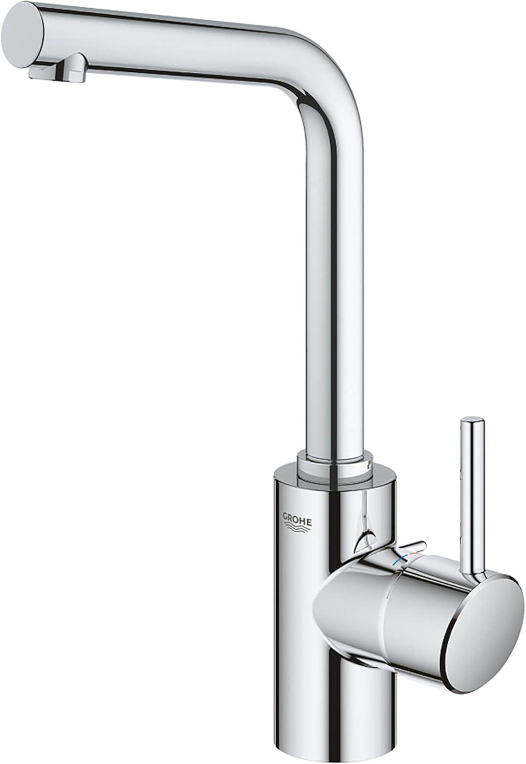 Sleek High Arc Starlight Chrome Single-Handle Bathroom Faucet