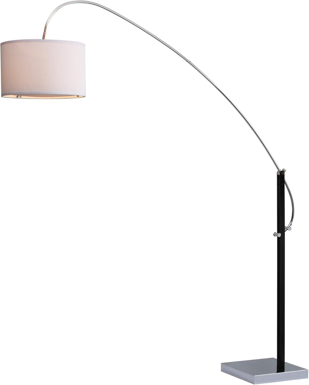 Safavieh Lyra Adjustable Modern Arc Floor Lamp, Chrome/Black