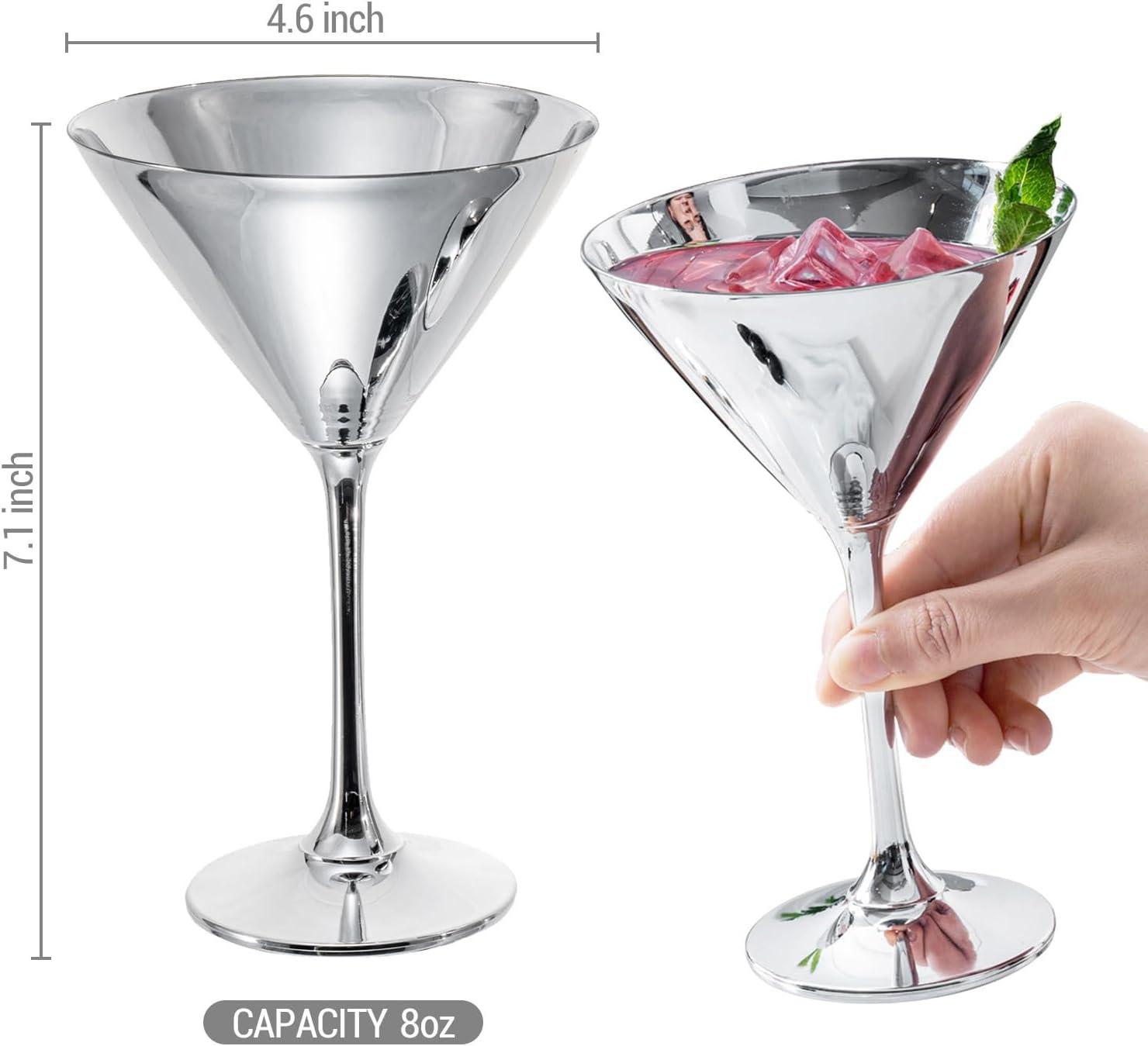 Allegany 4 - Piece 8 oz. Martini Glass Glassware Set