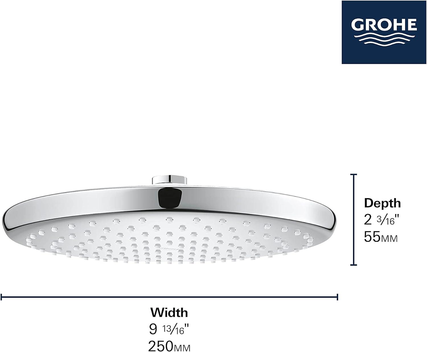 Tempesta 250 10-Inch Rainshower Shower Head, 1.78 GPM and Rainhead Size