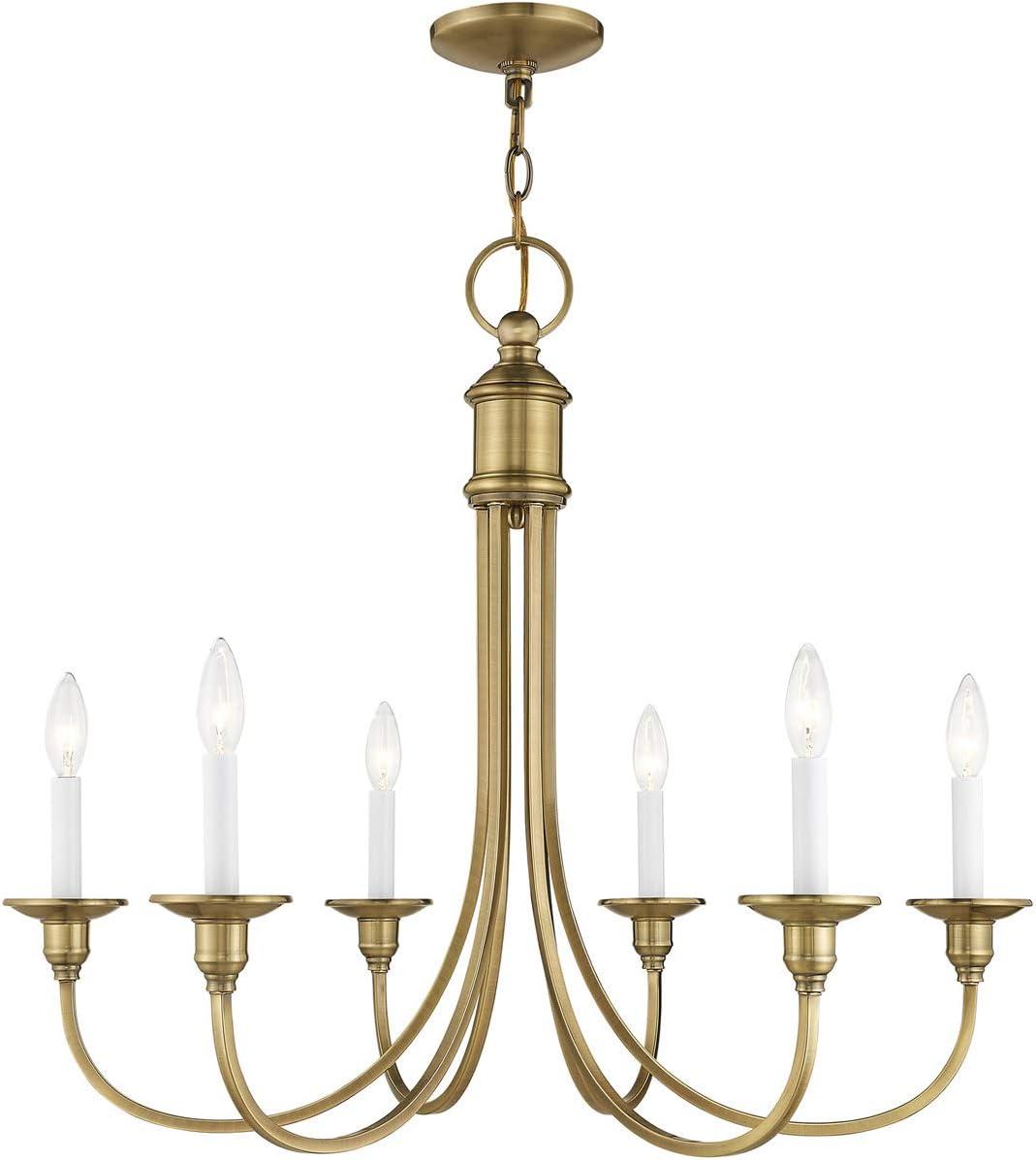 Livex Lighting Cranford 6 - Light Chandelier in  Antique Brass