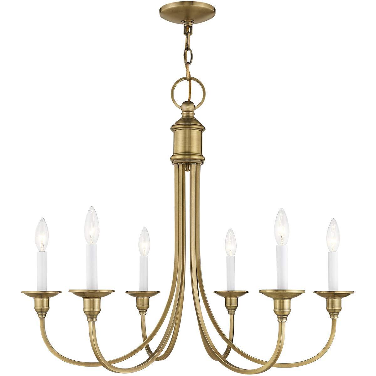 Livex Lighting Cranford 6 - Light Chandelier in  Antique Brass