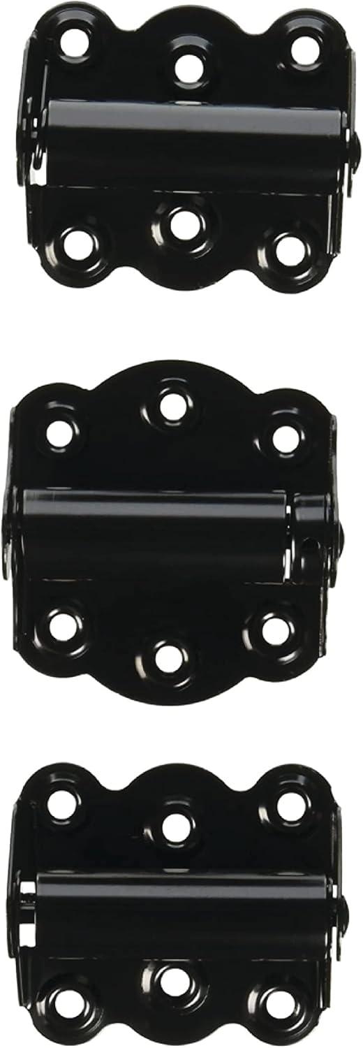 (3-Pk) Wright Products Adjustable  Self Closing Door Hinges Black 2-3/4" V226BL