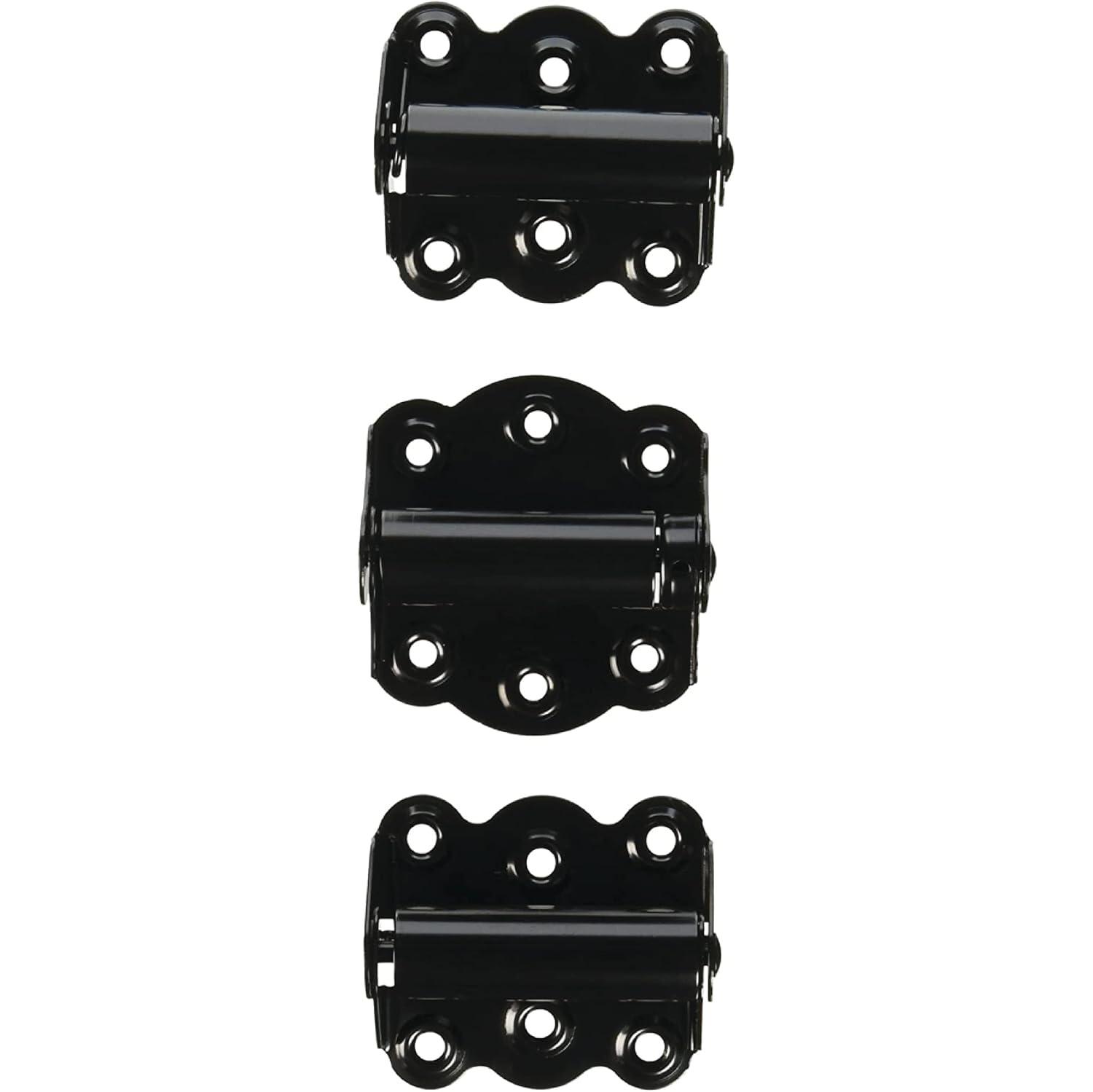 (3-Pk) Wright Products Adjustable  Self Closing Door Hinges Black 2-3/4" V226BL