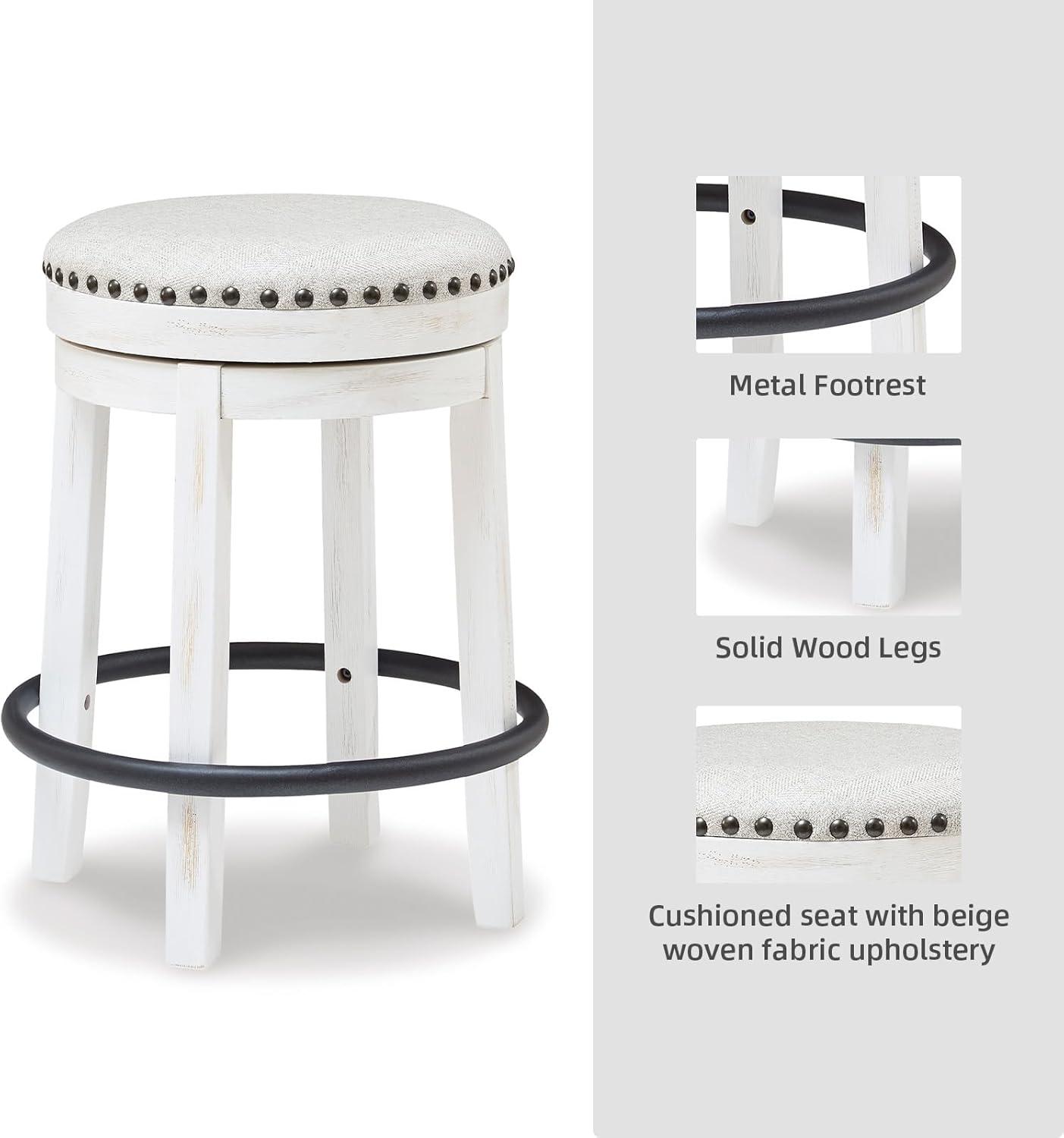 Daiah Swivel Upholstered Counter Stool