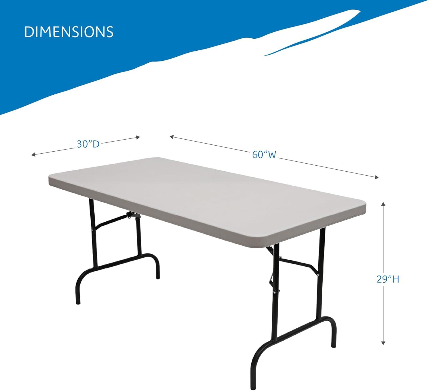 Platinum 30" x 60" High-Density Polyethylene Folding Table