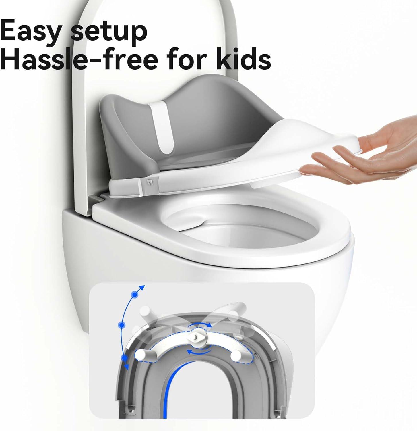 BabyBond 3 in 1 Potty Training Toilet & Training Seat & Sturdy Step Stool,Pink